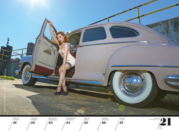 Girls & legendary US-Cars 2018 Wochenkalender von Carlos Kella mit 52 Kalenderblättern, 21 Models und 31 US-Oldtimern 10. Jubiläumsausgabe mit CUBA SPECIAL