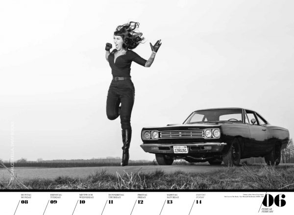 Girls & legendary US-Cars 2016 Wochenkalender von Carlos Kella mit 52 Kalenderblättern, 19 Models und 30 US-Oldtimern Limitiert/Nummeriert/Auflage: 2016 Stück
