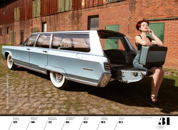 Girls & legendary US-Cars 2013 Wochenkalender von Carlos Kella mit 52 Kalenderblättern, 19 Models und 37 US-Oldtimern. Limitiert