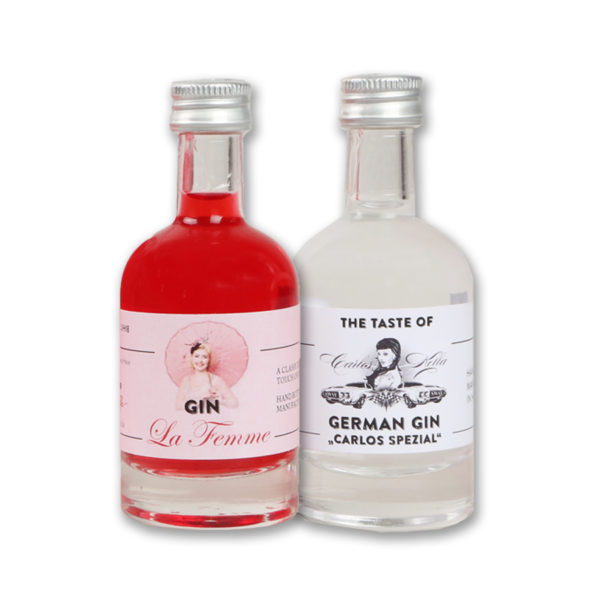 German Gin "Carlos Spezial" und Gin La Femme Miniaturen-Set