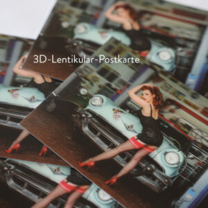 3D-Kult-Postkarte „Pin up-Garage"